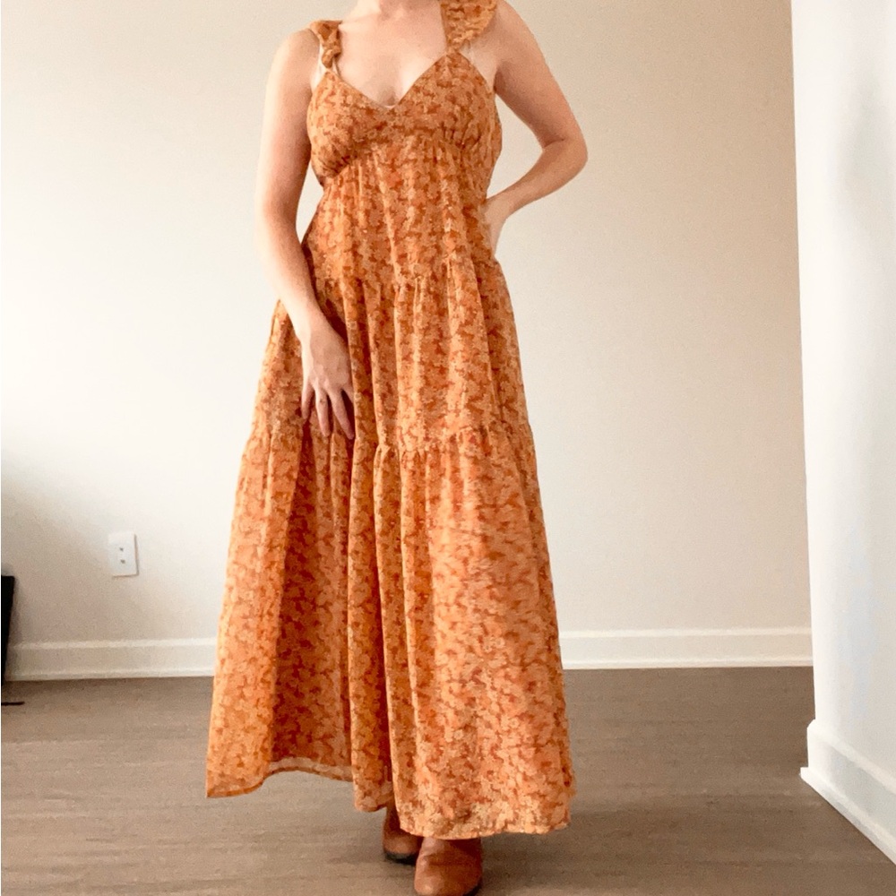 Madewell Georgette Ruffle Tiered Daisy Maxi Dress - Picture 2 of 9